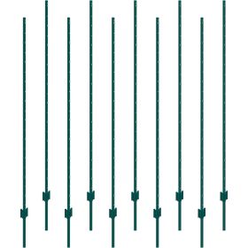VEVOR 6 Feet Fence Post, 10 Pack U-Channel Heavy Duty Metal Fence Posts, Sturdy Steel Fence Stakes for Garden Yard, Lawn VEVOR 6 Feet Fence Post, 10 Pack U-Channel Heavy Duty Metal Fence Posts, Sturdy Steel Fence Stakes for Garden Yard, Lawn